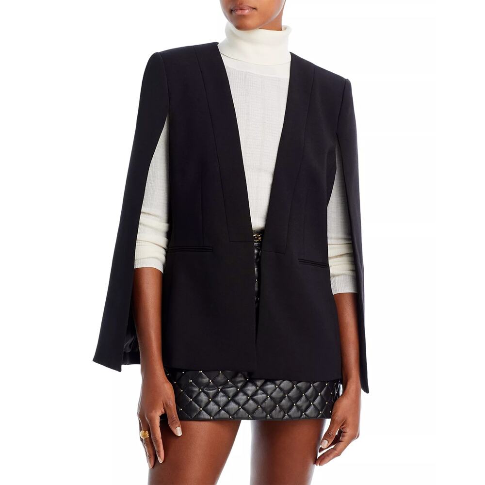 NWT BCBGMAXAZRIA Black Cape Jacket Blazer Size XS